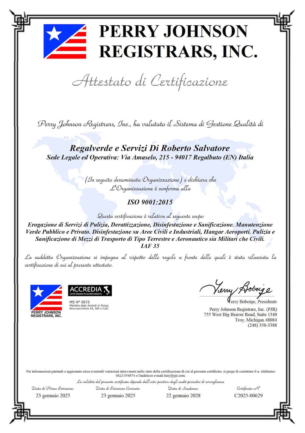 certificazione i 9001
