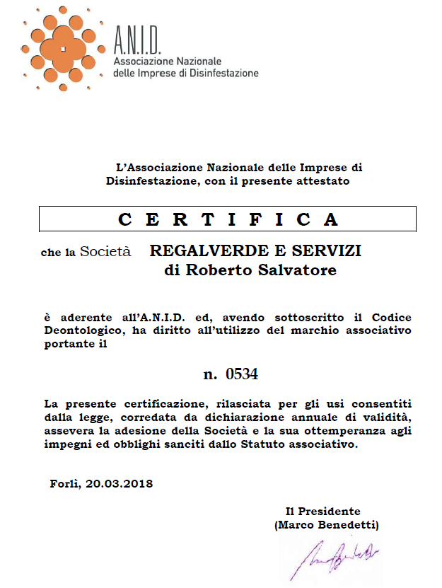 certificazione - anid